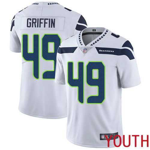 Seattle Seahawks Limited White Youth Shaquem Griffin Road Jersey NFL Football #49 Vapor Untouchable